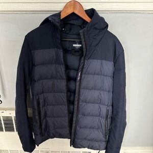 Adidas men’s navy climawarm coat with hood